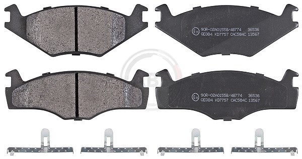 Bremsbelagsatz ohne Verschleißsensor 19,3 mm A.B.S. für u.a. VW JETTA - Bild 4