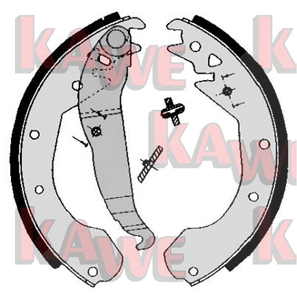 Kawe Bremsbackensatz [Hersteller-Nr. 04650] für Bedford, Opel, Vauxhall, Daewoo