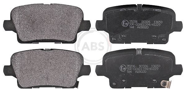 A.b.s. Bremsbeläge hinten (Satz) [Hersteller-Nr. 35206] für Vauxhall, Opel