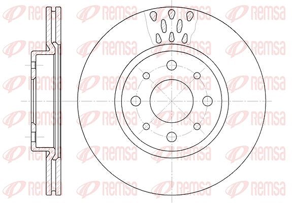 Kawe 1x Bremsscheibe [Hersteller-Nr. 618910] für Fiat, Alfa Romeo, Lancia