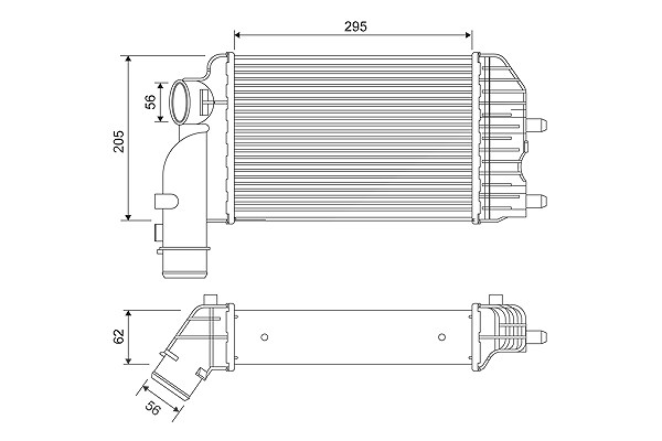Valeo Ladeluftkühler [Hersteller-Nr. 817632] für Citroën, Peugeot, Fiat