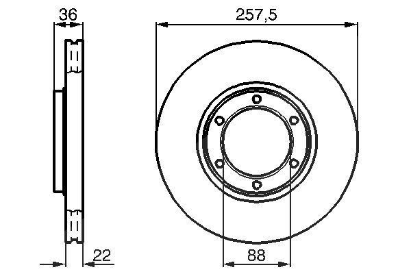 Bosch Bremsscheibe [Hersteller-Nr. 0986478596] für Vauxhall, Opel, Isuzu