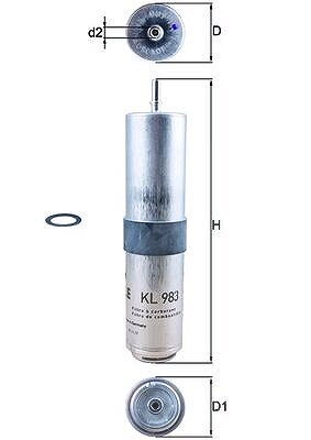 Knecht Kraftstofffilter [Hersteller-Nr. KL983D] für Mini, BMW