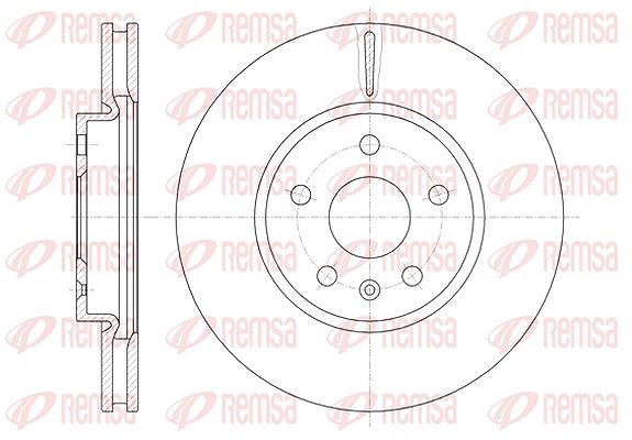 Kawe 1x Bremsscheibe [Hersteller-Nr. 6128610] für Saab, Opel, Chevrolet, Vauxhall