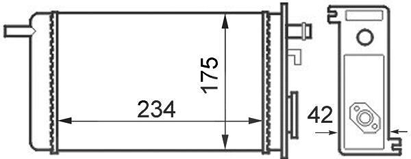 Mahle Wärmetauscher, Innenraumheizung [Hersteller-Nr. AH44000S] für Renault, Opel, Vauxhall