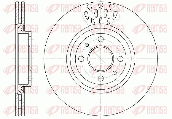 Kawe 1x Bremsscheibe [Hersteller-Nr. 631510] für Alfa Romeo, Fiat, Lancia