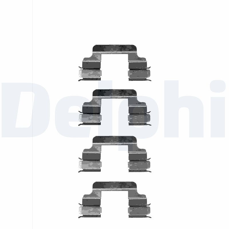 Delphi Zubehörsatz, Scheibenbremsbelag [Hersteller-Nr. LX0334] für VW, Peugeot, Fiat, Citroën, Mercedes-Benz, Lancia, Seat, Skoda
