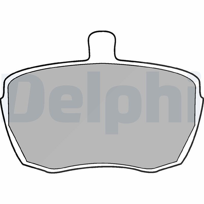 Delphi Bremsbelagsatz, Scheibenbremse [Hersteller-Nr. LP41] für Lti, Daf, Ldv, Iveco, Lada, Alfa Romeo, Land Rover, Mazda, Ford
