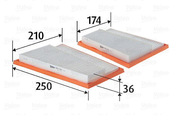 Valeo Luftfilter [Hersteller-Nr. 585430] für Mercedes-Benz