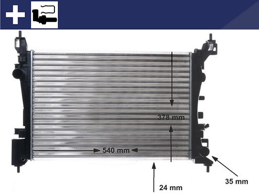 Mahle Kühler, Motorkühlung [Hersteller-Nr. CR1182000S] für Vauxhall, Opel