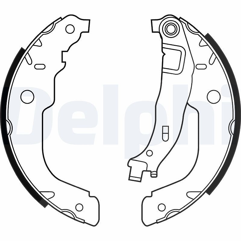 Delphi Bremsbackensatz [Hersteller-Nr. LS2000] für Ds, Peugeot, Citroën