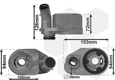 Van Wezel Ölkühler, Motoröl [Hersteller-Nr. 17013703] für Fiat