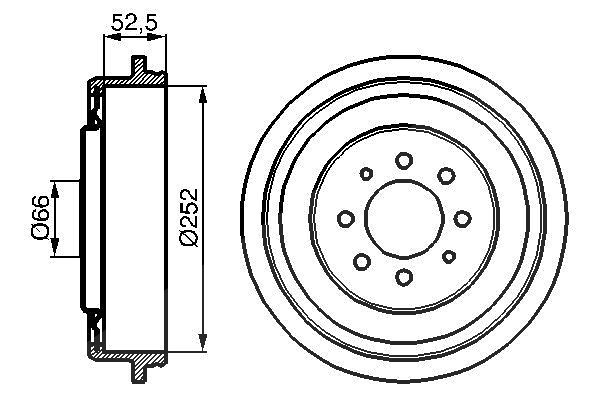 Bosch Bremstrommel [Hersteller-Nr. 0986477067] für Renault