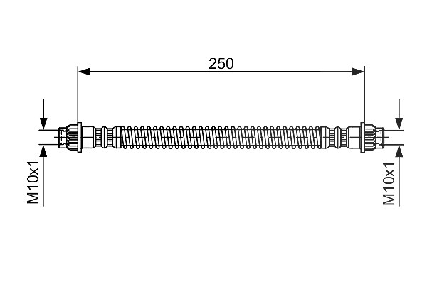Bosch Bremsschlauch [Hersteller-Nr. 1987476947] für Fiat, Citroën, Lancia, Peugeot