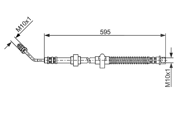Bosch Bremsschlauch [Hersteller-Nr. 1987476372] für Peugeot, Citroën