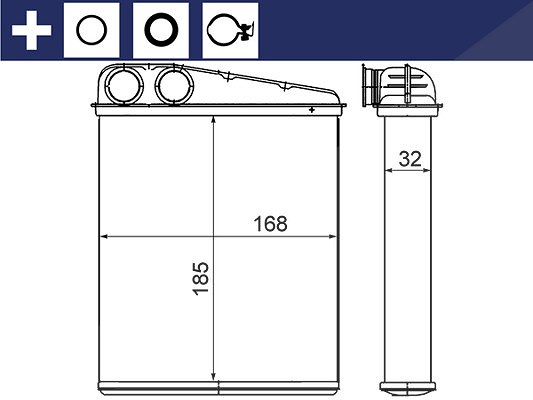 Mahle Wärmetauscher, Innenraumheizung [Hersteller-Nr. AH8000S] für Mercedes-Benz, Mini