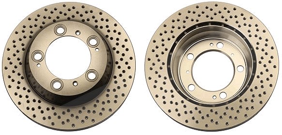 Trw 1x Bremsscheibe Hinterachse Belüftet/Gelocht [Hersteller-Nr. DF6337S] für Porsche