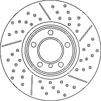 Trw 1x Bremsscheibe Vorderachse Gelocht/Belüftet [Hersteller-Nr. DF6604S] für BMW