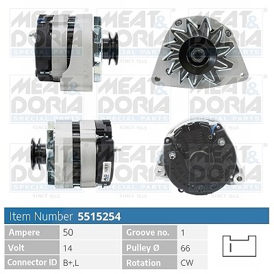 Meat & Doria Generator [Hersteller-Nr. 5515254] für Citroën, Peugeot