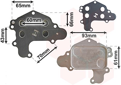 Van Wezel Ölkühler, Motoröl [Hersteller-Nr. 09013702] für Citroën, Ds, Opel, Peugeot, Fiat