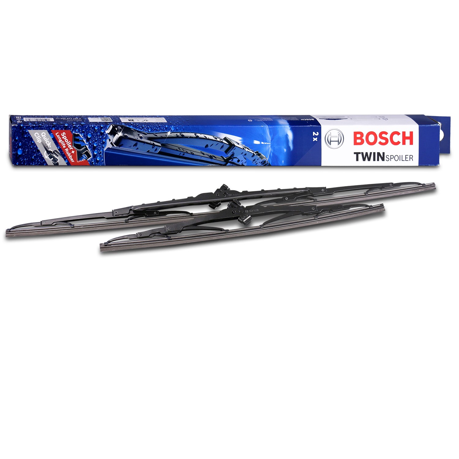 Bosch Wischerblatt Twin Spoiler 653S [Hersteller-Nr. 3397118325] für Mazda, Nissan, Peugeot, Maserati, Toyota, Infiniti, Hyundai, Acura, Honda, Kia