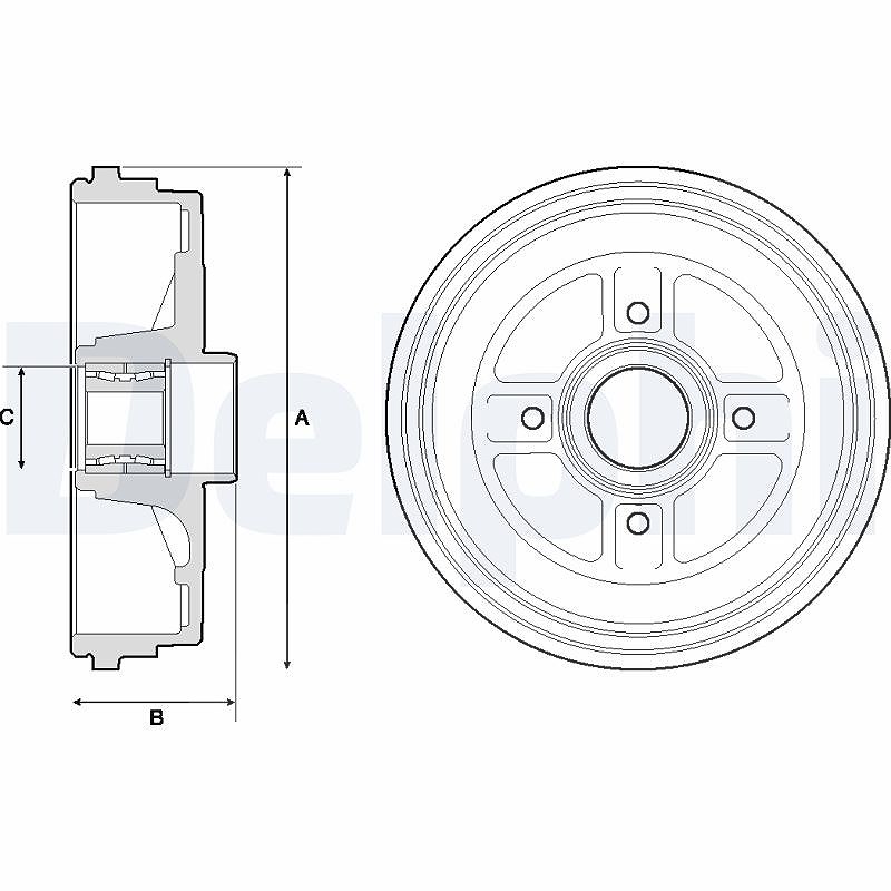 Für DELPHI LOCKHEED HAMULCE BFR496 BRAKE DRUM AND WHEEL BEARING RENAULT - Bild 5