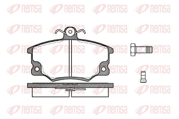 Kawe Bremsbelagsatz, Scheibenbremse [Hersteller-Nr. 014614] für Pininfarina, Lancia, Autobianchi, Alfa Romeo, Abarth, Fiat