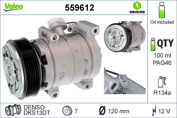 Valeo Kompressor, Klimaanlage [Hersteller-Nr. 559612] für Toyota