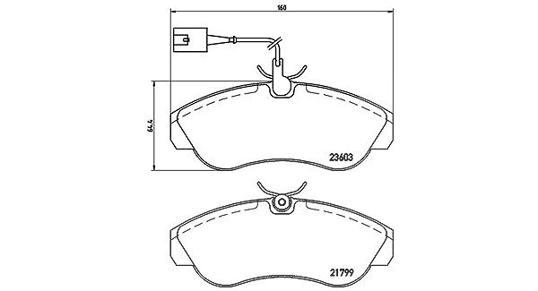 Magneti Marelli Bremsbelagsatz, Scheibenbremse [Hersteller-Nr. 363700423084] für Peugeot, Fiat, Citroën