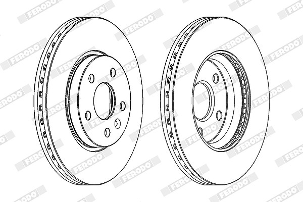 Ferodo Bremsscheibe [Hersteller-Nr. DDF1869C] für Vauxhall, Chevrolet, Opel