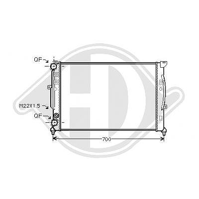 Diederichs Kühler, Motorkühlung [Hersteller-Nr. DCM1454] für Skoda, VW, Audi