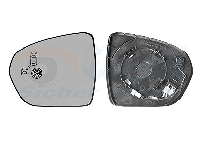 Van Wezel Spiegelglas, Außenspiegel [Hersteller-Nr. 4084835] für Peugeot, Citroën, Ds, Opel