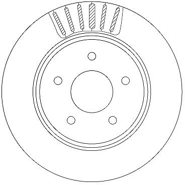 Trw Bremsscheibe [Hersteller-Nr. DF6789] für Nissan, Renault