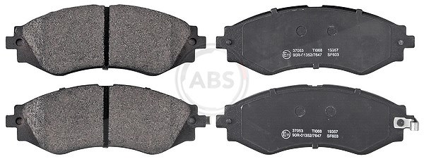 A.b.s. Bremsbelagsatz, Scheibenbremse [Hersteller-Nr. 37053] für Daewoo, Chevrolet, Dodge