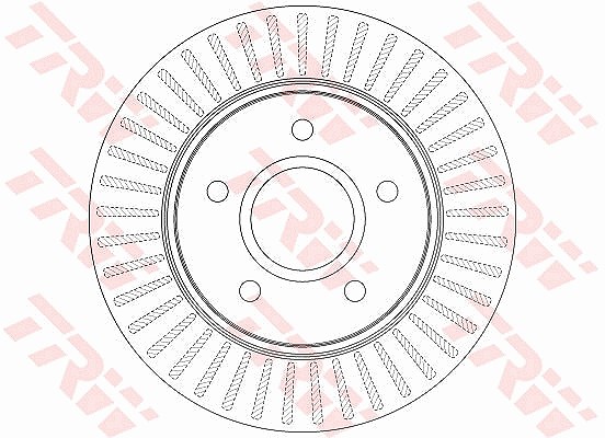 Trw 1x Bremsscheibe Vorderachse Belüftet [Hersteller-Nr. DF6253S] für Chrysler, Fiat, Dodge