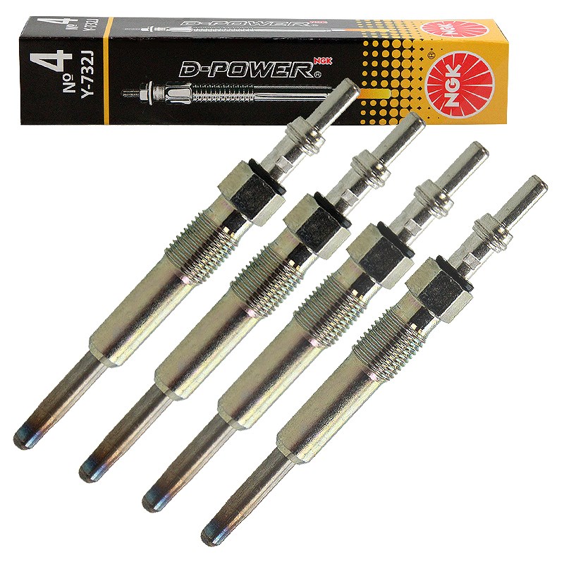 Ngk 4x Glühkerze [Hersteller-Nr. 5605] für Suzuki, Renault, Opel, Ford, Nissan, Mitsubishi, Seat, Skoda, VW, Volvo, Audi, Dacia