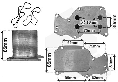 Van Wezel Ölkühler, Motoröl [Hersteller-Nr. 06013705] für BMW