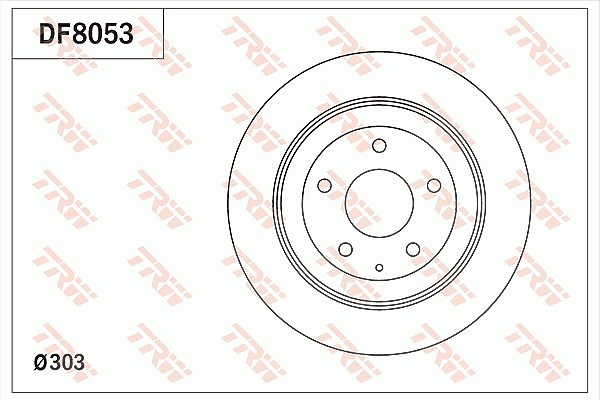 Trw 1x Bremsscheibe [Hersteller-Nr. DF8053] für Mazda