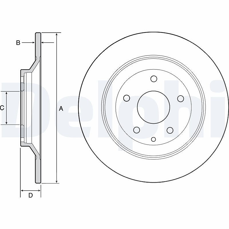 Delphi Bremsscheibe [Hersteller-Nr. BG4567C] für Mazda