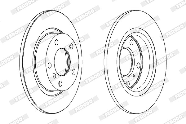 Ferodo Bremsscheibe [Hersteller-Nr. DDF1651C] für Opel, Vauxhall, Abarth