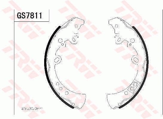 Trw Bremsbackensatz [Hersteller-Nr. GS7811] für Toyota