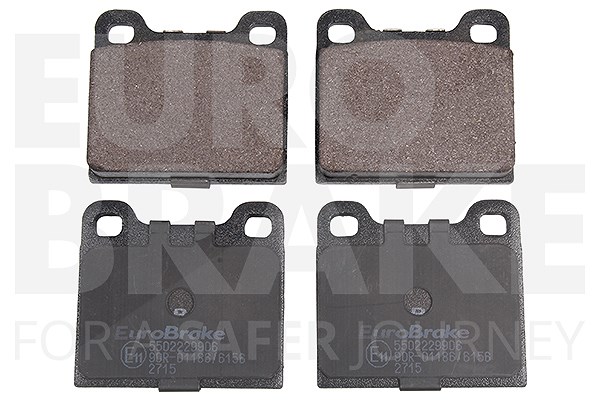 Eurobrake Bremsbelagsatz Hinterachse [Hersteller-Nr. 5502229906] für Talbot, Maserati, Alfa Romeo, Rover, VW, Peugeot, Vauxhall, Mercedes-Benz, Volvo,