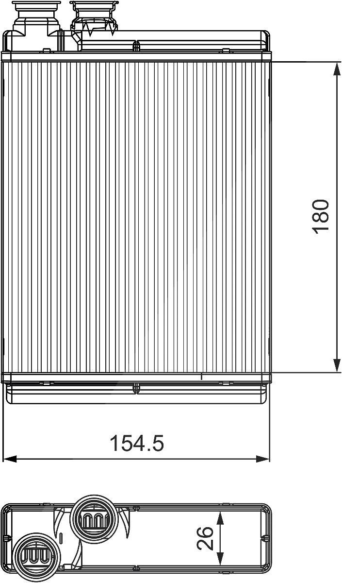 Valeo Wärmetauscher, Innenraumheizung [Hersteller-Nr. 811517] für Ds, Citroën