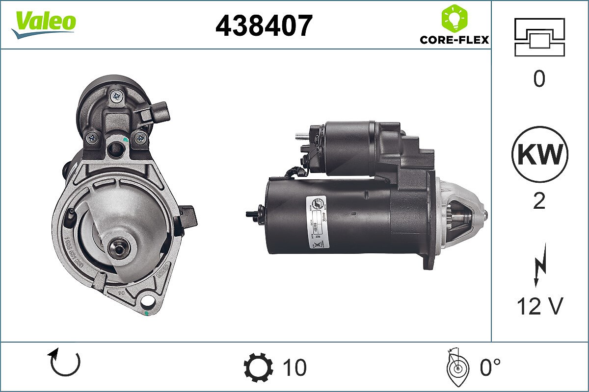 Valeo Starter [Hersteller-Nr. 438407] für Opel, Vauxhall, Saab