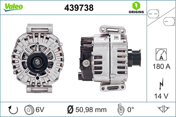 Valeo Generator [Hersteller-Nr. 439738] für Mercedes-Benz