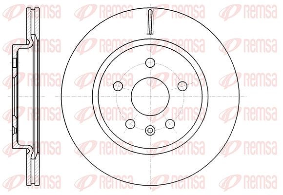 Kawe 1x Bremsscheibe [Hersteller-Nr. 6128410] für Chevrolet, Saab, Opel, Vauxhall
