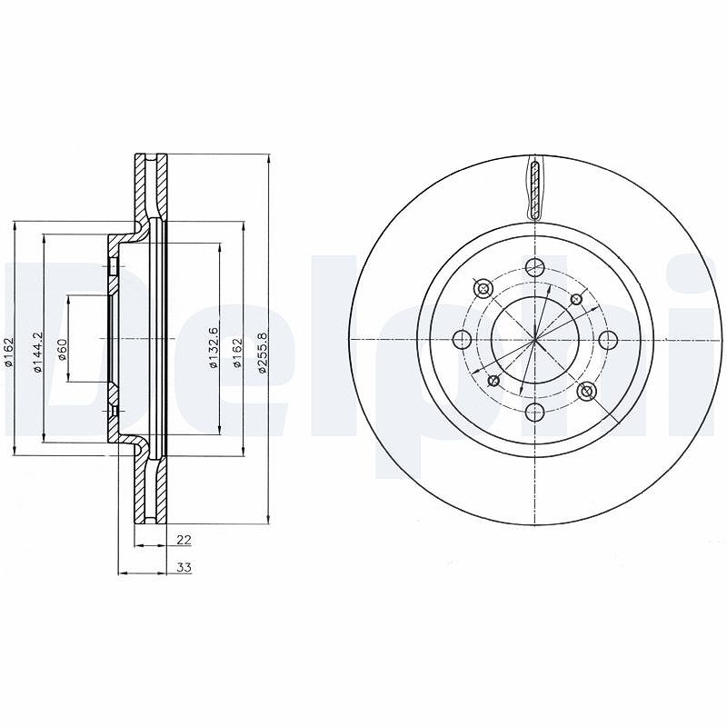 Delphi Bremsscheibe [Hersteller-Nr. BG4340] für Suzuki