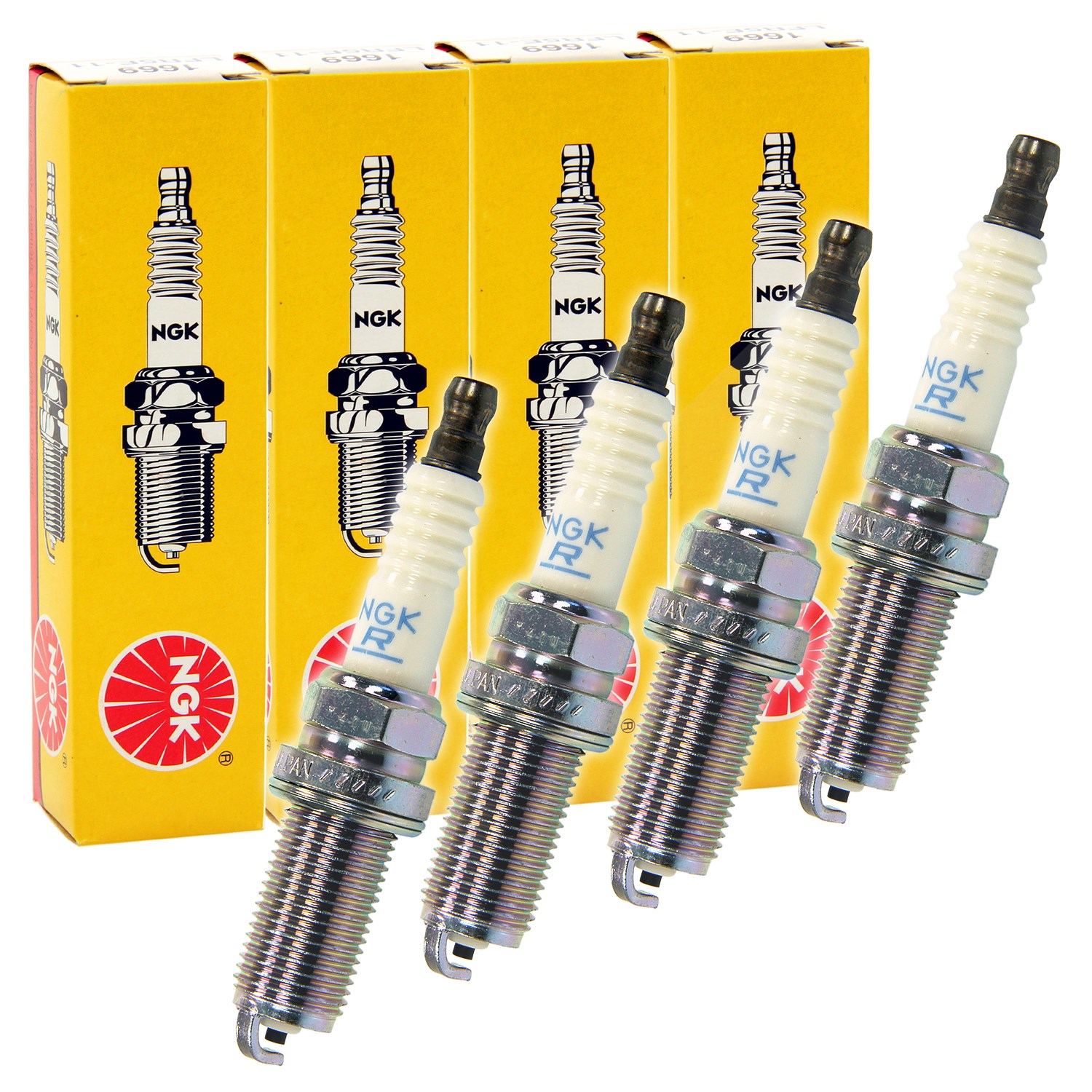 Ngk 4x Zündkerze [Hersteller-Nr. 1669] für Nissan