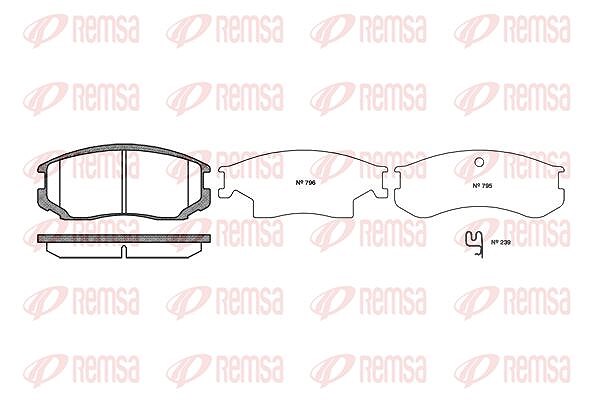 Kawe Bremsbelagsatz, Scheibenbremse [Hersteller-Nr. 035722] für Mitsubishi, Proton, Daihatsu