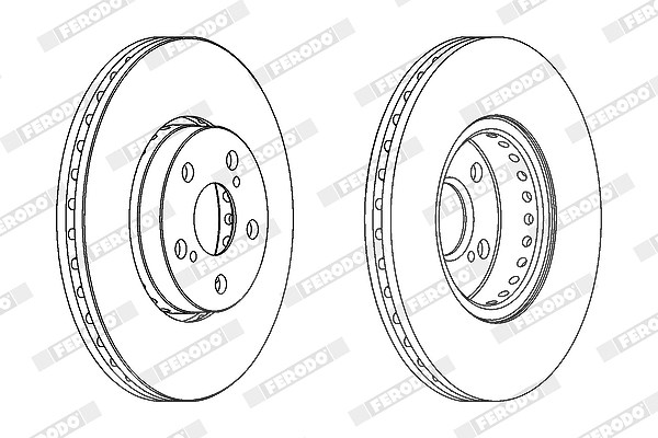 Ferodo Bremsscheibe [Hersteller-Nr. DDF1575C] für Toyota